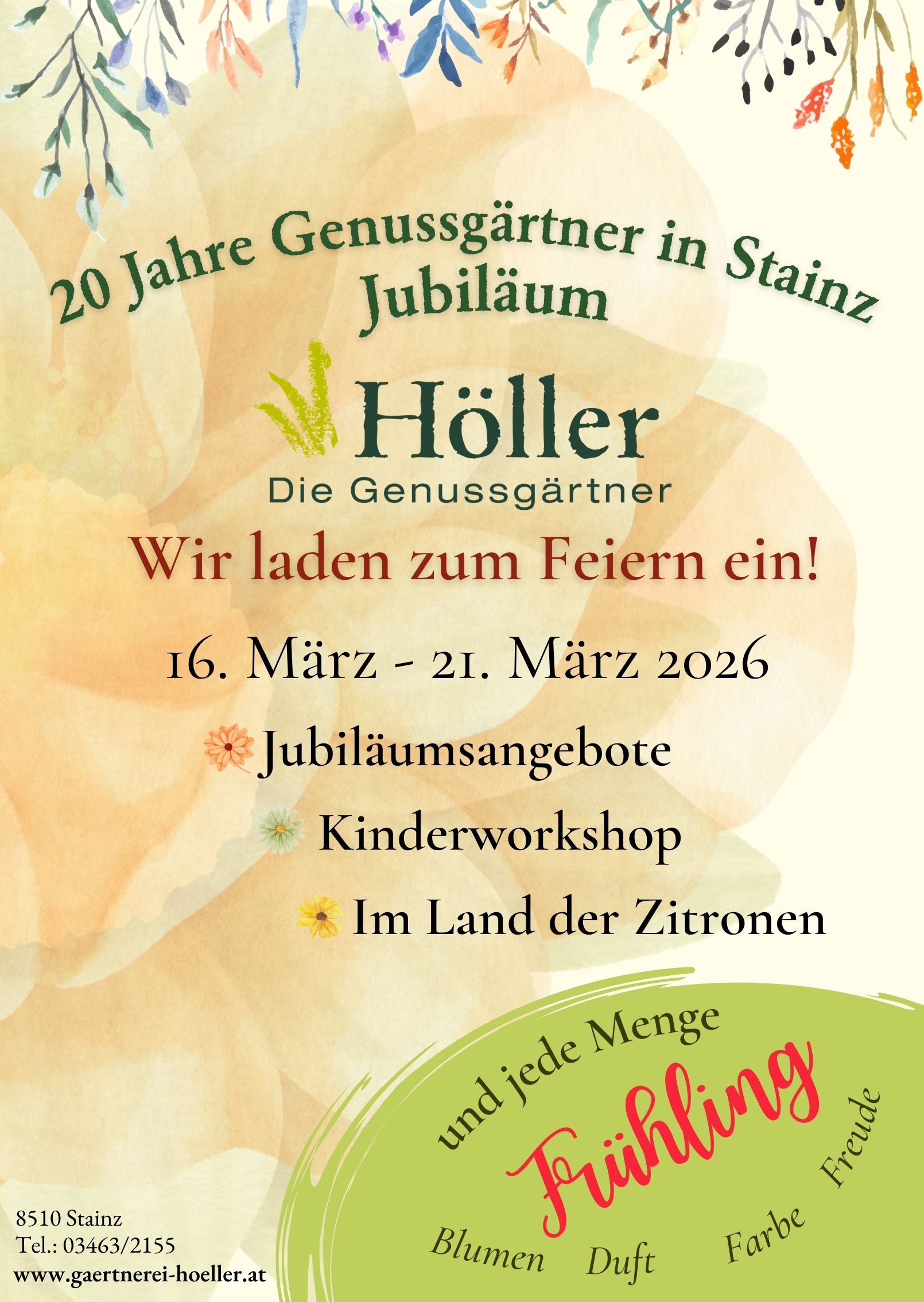 Jubiläumswoche - 20 Jahre Genussgärtner in Stainz